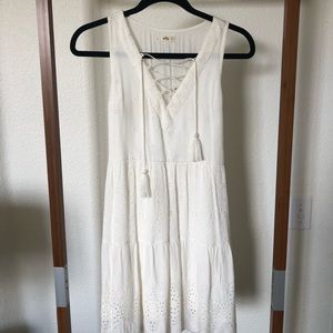 Hollister Boho White Eyelet Lace Dress XS